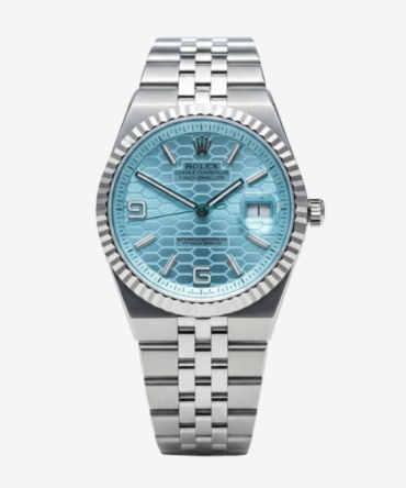 Rolex Land-Dweller Men's Quartz Watch – Ice Blue Honeycomb Dial